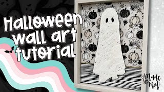 Glitter Ghost Halloween Wall Art Tutorial