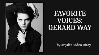 a gerard way playlist (favorite voices series)