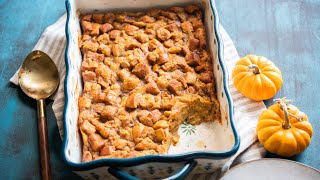 Pumpkin Spice Bread Pudding - A Luscious Bread Pudding the Tastes Like Pumpkin Pie