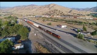 Caliente Horseshoe: Drone Chasing BNSF (Tehachapi Pass) 9/2/2018