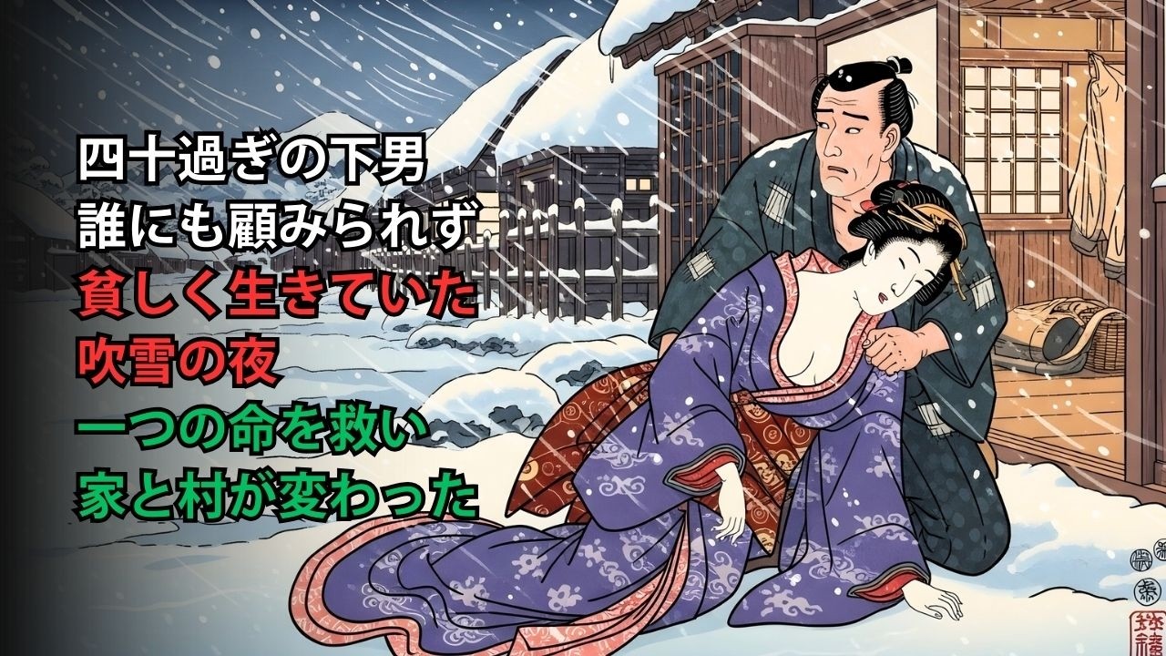 誰にも見向きもされなかった四十過ぎの貧乏下男だが…吹雪の夜に救った命が家と村の運命を変えた