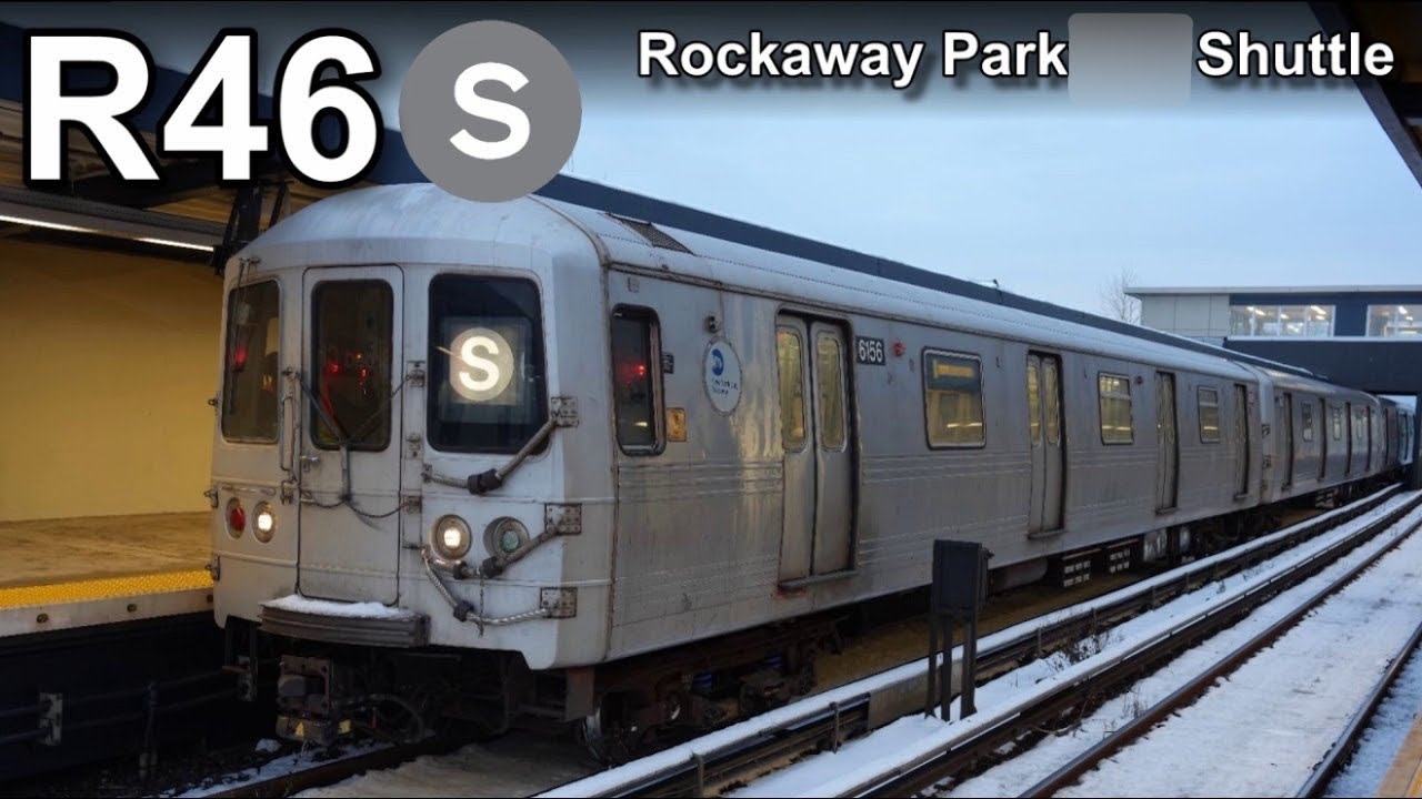 R46 R Train Set NYC MTA R46 Rockaway Park Shuttle Subway Train Action - YouTube