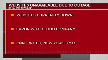 Many websites disrupted by outage at cloud company Fastly