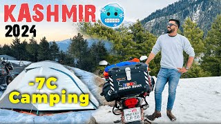 Finally SNOW Camping Adventure Tour Starts | Islamabad to Muzaffarabad Kashmir 2024 | Ammar Biker