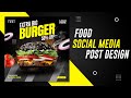 Food Social Media Banner Design Bangla Tutorial | Social Media Post Design in Photoshop