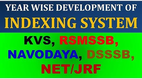 Library And Society | Year Wise Development of Indexing System