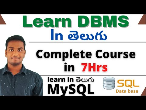 Data Base Management System In Telugu In 7hrs | DBMS In Telugu | MySql Full Course