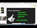 Testable Questions in Science: Distinguishing Facts from Opinions
