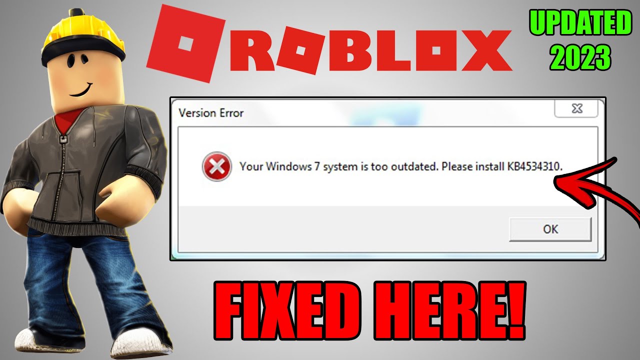 ERRO ROBLOX KB4534310 COMO RESOLVER ! (WINDOWS 7) 