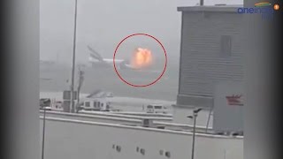 Emirates airline plane crash lands at Dubai International Airport, Watch Video