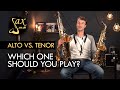 Alto Saxophone Vs. Tenor Saxophone