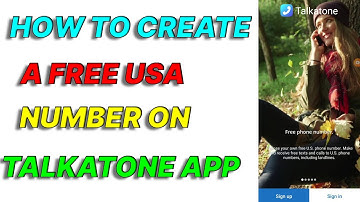 How To Create A Free USA Number On Talkatone App on Island app.