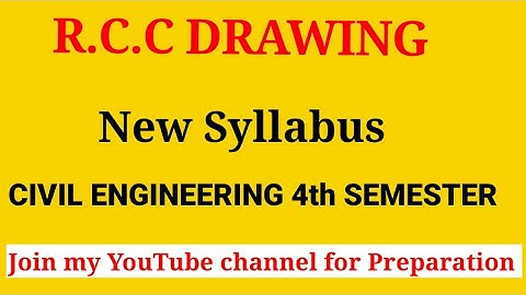 #R.C.C Drawing New Syllabus//Civil engineering 4th Semester//EG Polytechnic