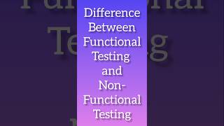Difference between functional and non-functional testing with example | Interview Questions |