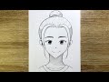 Comment dessiner une fille belle et facile étape par étape | Dessiner une fille anime