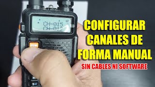 Configurar canales #Handy #Bahofeng Uv5R