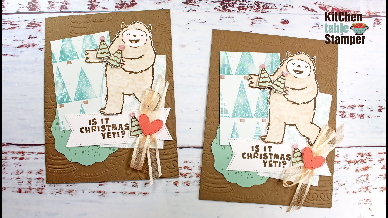 Stampin' Up! Yeti to Party Stamp a Stack with Kitchen Table Stamper