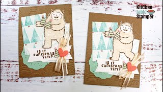 Stampin' Up! Yeti to Party Stamp a Stack with Kitchen Table Stamper, Christmas Yeti Card  2 of 3