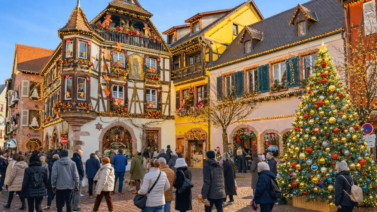 Kaysersberg Christmas Market 2025 🇫🇷 Alsace, France | 4K HDR 60fps Strolling Tour – Video
