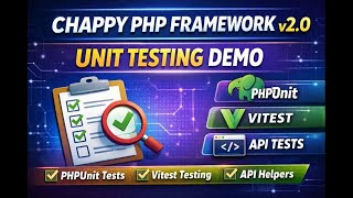 Chappy Php Framework 2.0 Unit Testing With Phpunit, Vitest & Api Helpers