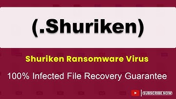 || SOLVED || Shuriken (.Shuriken) ransomware virus - removal and decryption