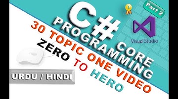 Complete C# Beginners Tutorial Zero to hero 30 Topics in Urdu vs2017 Part 2