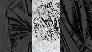 Liam M.G. inking a comic page #inking #drawing #comicart #brushpen #pencilling #penciller #inker