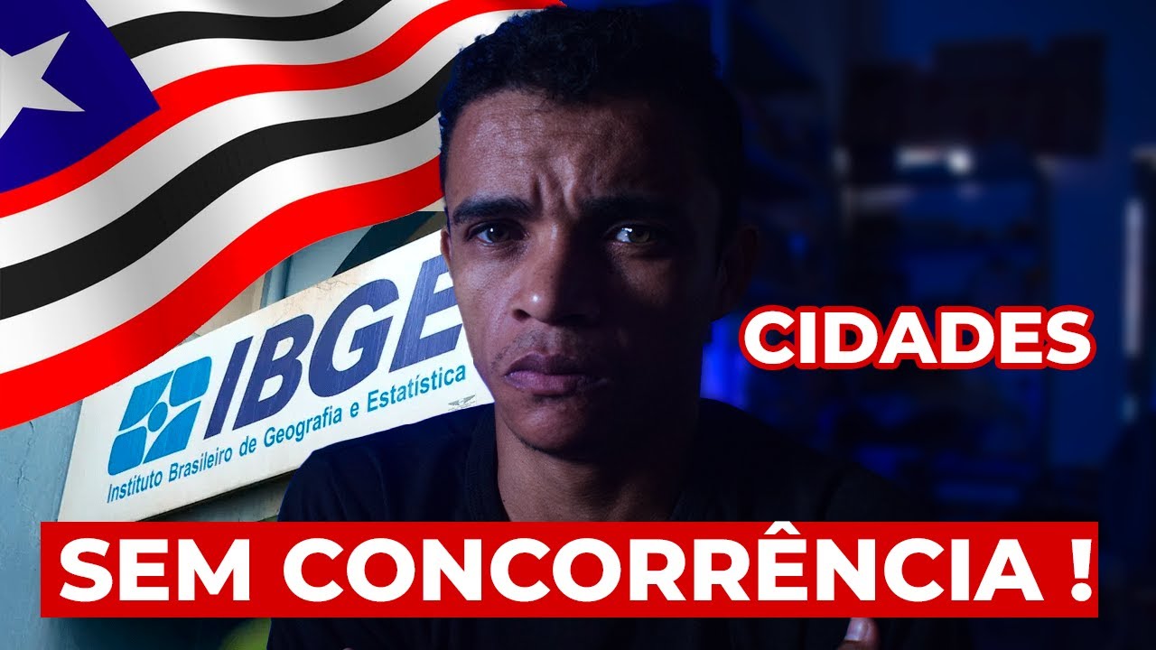 SELETIVO DO IBGE , NÃO TEM CONCORRÊNCIA! AS CIDADES COM MELHOR CHANCES DE PASSAR,.