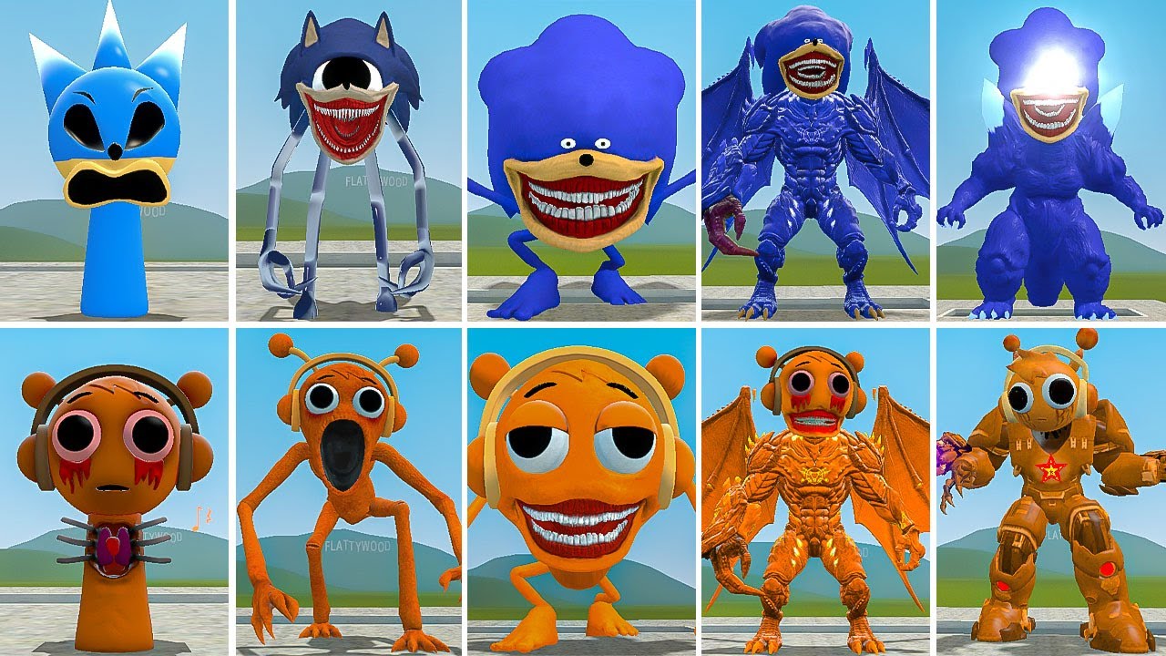 EVOLUTION OF ALL POPPY PLAYTIMECHATER 3 GODZILLA FAMILY VS ALL NEW SPRUNKI OREN FAMILY in Garrysmod!