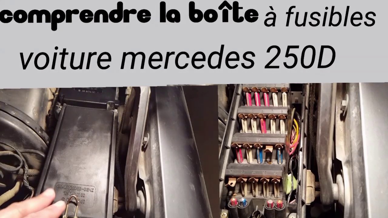 Comprendre la boîte a fusible voiture Mercedes 250 D 