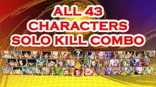 All 43 Characters Solo ToD Combos - DBFZ