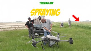 Training, Setting Boundaries, and Spraying with the DJI Agras T40! Agriculture Drones!