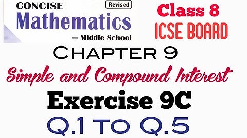 Exercise 9C Class 8 ICSE Maths