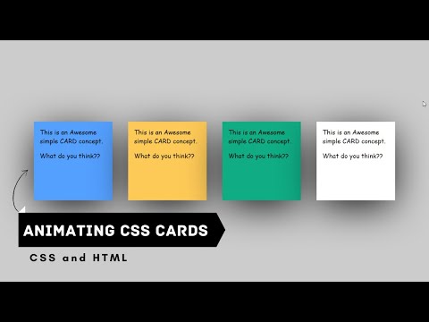 Simple CSS CARD concept with hover effect | CSS3 Animating Card