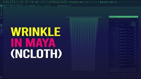 Create easily a curtain mesh with a wrinkle Map (Dynamic Properties Map) in Maya - nCloth