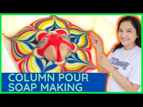 How to make Column Pour Cold Process Soap using Soda Bottle