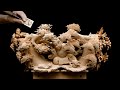 WOODCARVING/ Yin-Yang Master Abe no Seimei/ for float of Japan’s Shinto festivals #3