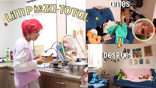 Viviendo sola 🌿 Limpiando TODO MI DEPARTAMENTO! decluttering~