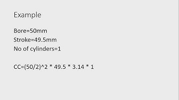 How Calculate Engine CC