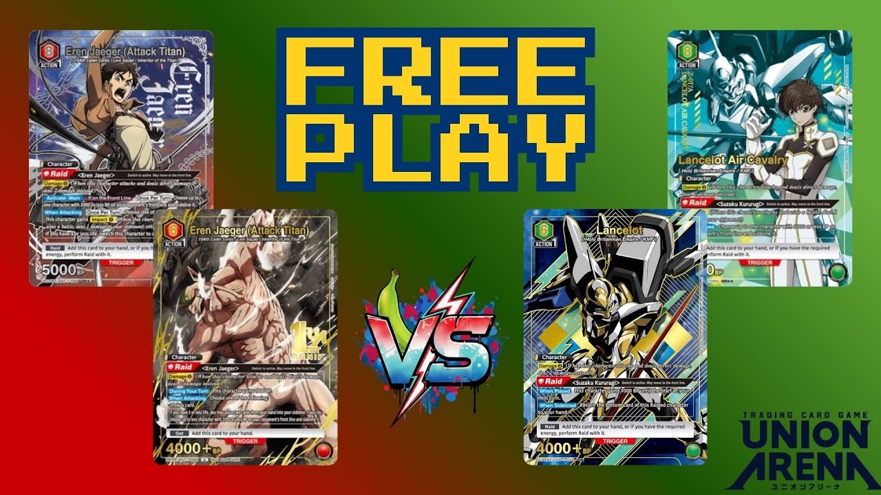 UNION ARENA LOCALS / AOT RED EREN YEAGER VS GREEN CG LANCELOT