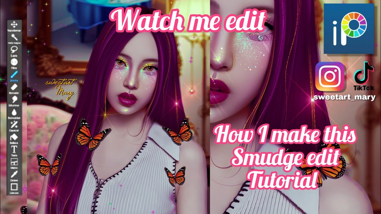 IBIS PAINT X TUTORIAL /💗 🐣 how i make this smudge edit ( ft . hyein ...
