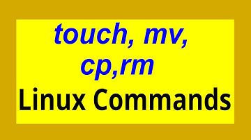 Four Linux commands file manipulation.  How to create, move, copy, and delete files.