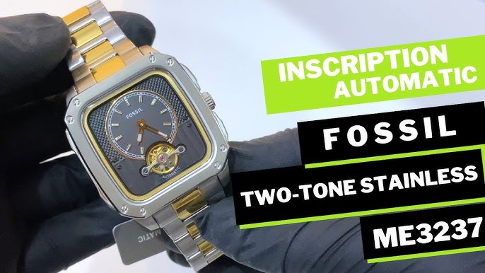 FOSSIL WATCH INSCRIPTION THREE - HAND DATE NAVY SILICON FS5979 | Unboxing -  YouTube