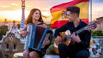 Romantic spanish & italian music | guitar & accordion with stunning video Barcelona