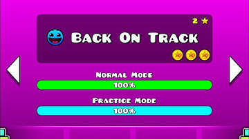 Geometry Dash Back on Track All 3 coins!