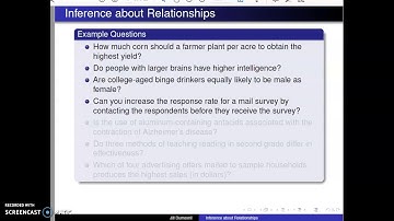 Inference About Relationships