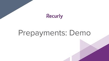 Prepayments: Demo