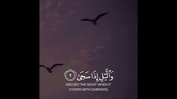 سوره الضحى والليل إذا سجى قران كريم راحه نفسيه ❤️💙🦋✨