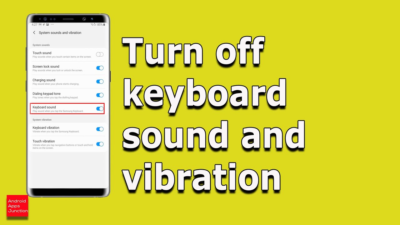 How To Turn Off Keyboard Sound And Vibration While Typing YouTube
