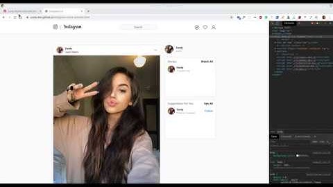 JS FullStack Project (Instagram Clone) - Instagram UI